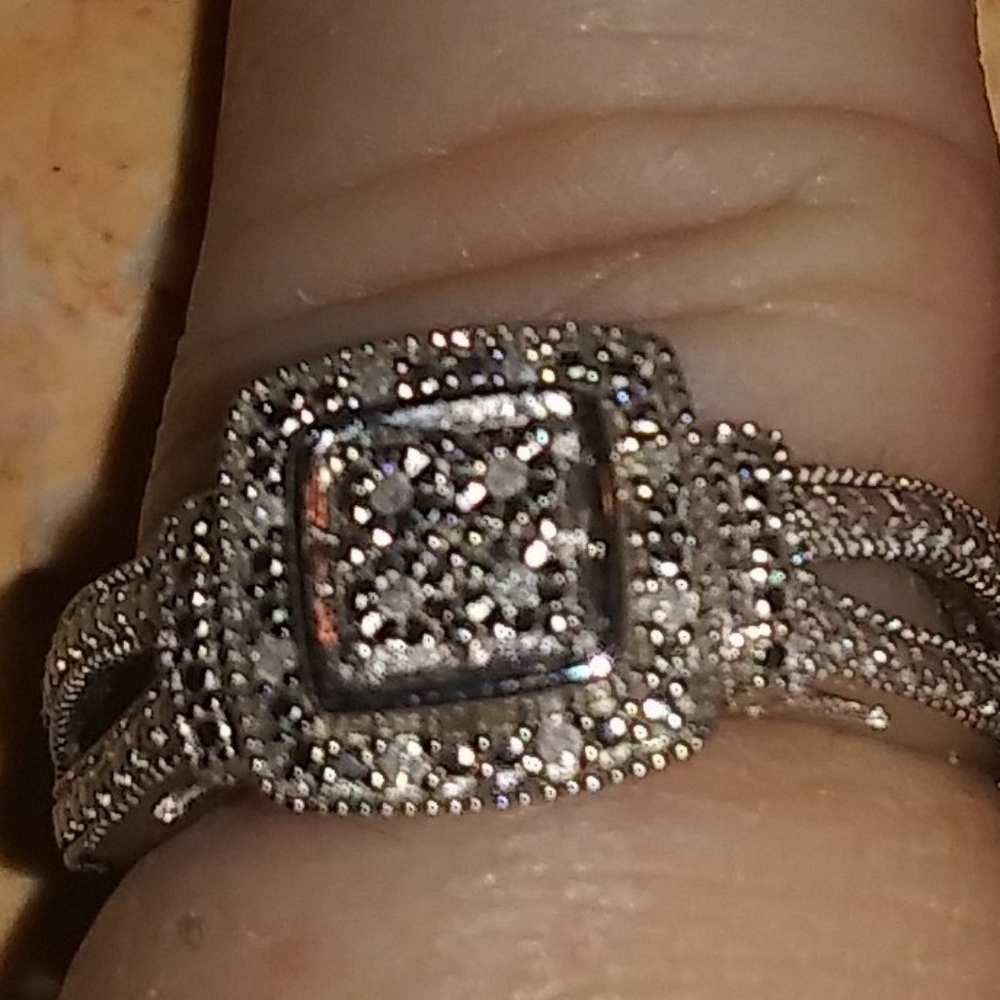 Diamond and Sterling Silver Ring